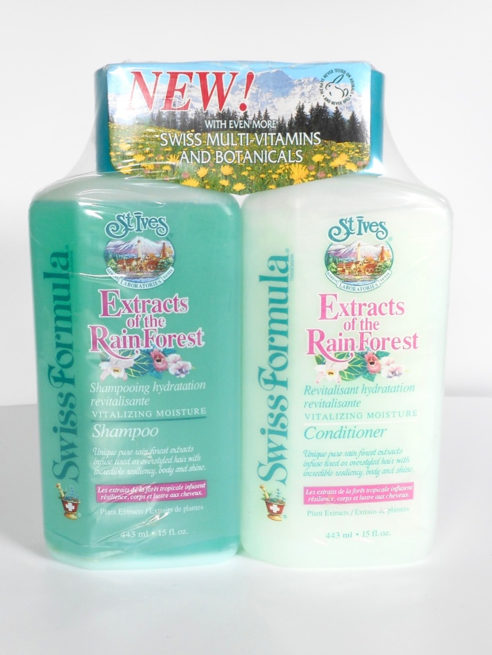 St. Ives Extracts of Rain Forest VTG NEW SEALED Shampoo Conditioner Discontinued